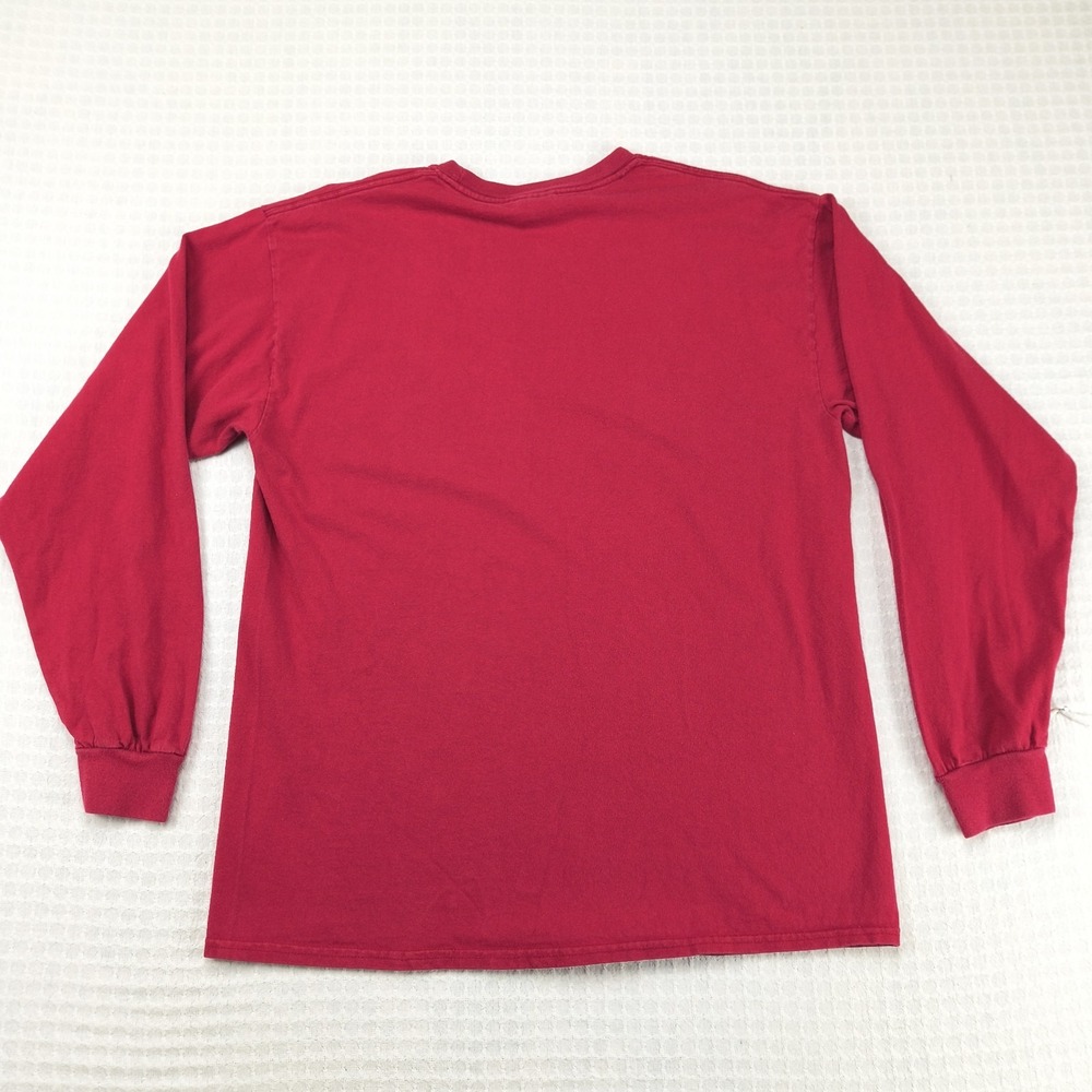 Gildan Harvard University Long Sleeve T-Shirt Men's L 42" Slim Maroon Collegiate - Picture 3 of 7